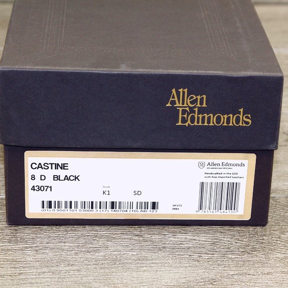 * NIB * $325 Allen Edmonds CASTINE Driving Shoe 8 D Black * new Cedar Trees Bags main image 11